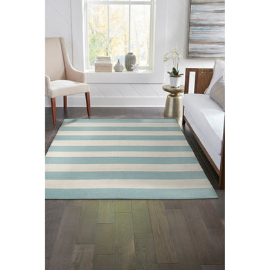 Liora Manne Sorrento Rugby Stripe Indoor Outdoor Area Rug Water