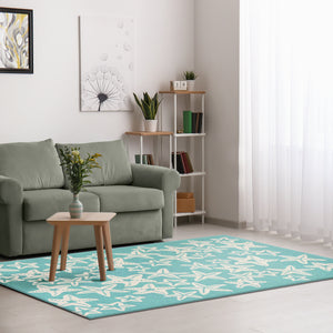 Liora Manne Capri Starfish Indoor Outdoor Area Rug Aqua