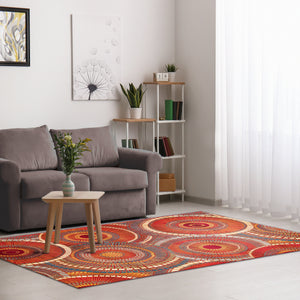 Liora Manne Marina Circles Indoor Outdoor Area Rug Saffron