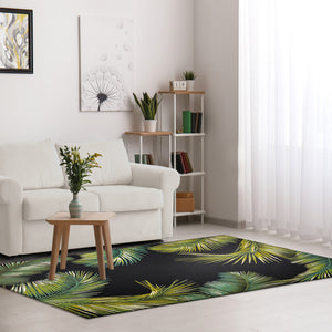 Liora Manne Marina Palm Border Indoor Outdoor Area Rug Black