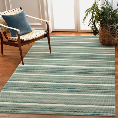 Liora Manne Aruba Faded Stripe Indoor Area Rug Aqua
