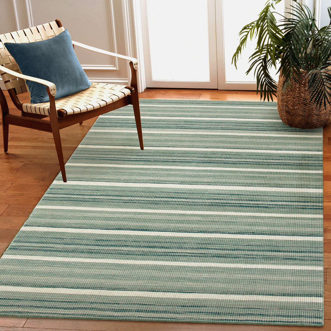 Liora Manne Aruba Faded Stripe Indoor Area Rug Aqua