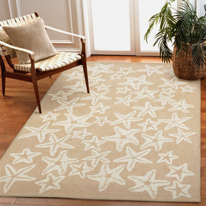 Liora Manne Capri Starfish Indoor Outdoor Area Rug Neutral