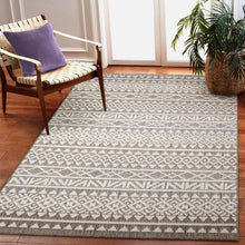 Load image into Gallery viewer, Liora Manne Cove Peruvian Stripe Indoor Outdoor Area Rug Grey