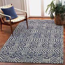 Load image into Gallery viewer, Liora Manne Cyprus Batik Indoor Area Rug Denim