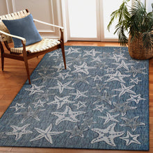 Load image into Gallery viewer, Liora Manne Carmel Starfish Indoor Outdoor Area Rug Navy