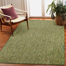 Load image into Gallery viewer, Liora Manne Carmel Texture Stripe Indoor Outdoor Area Rug Green