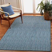 Load image into Gallery viewer, Liora Manne Carmel Texture Stripe Indoor Outdoor Area Rug Navy