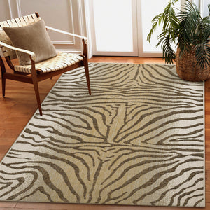 Liora Manne Carmel Zebra Indoor Outdoor Area Rug Sand