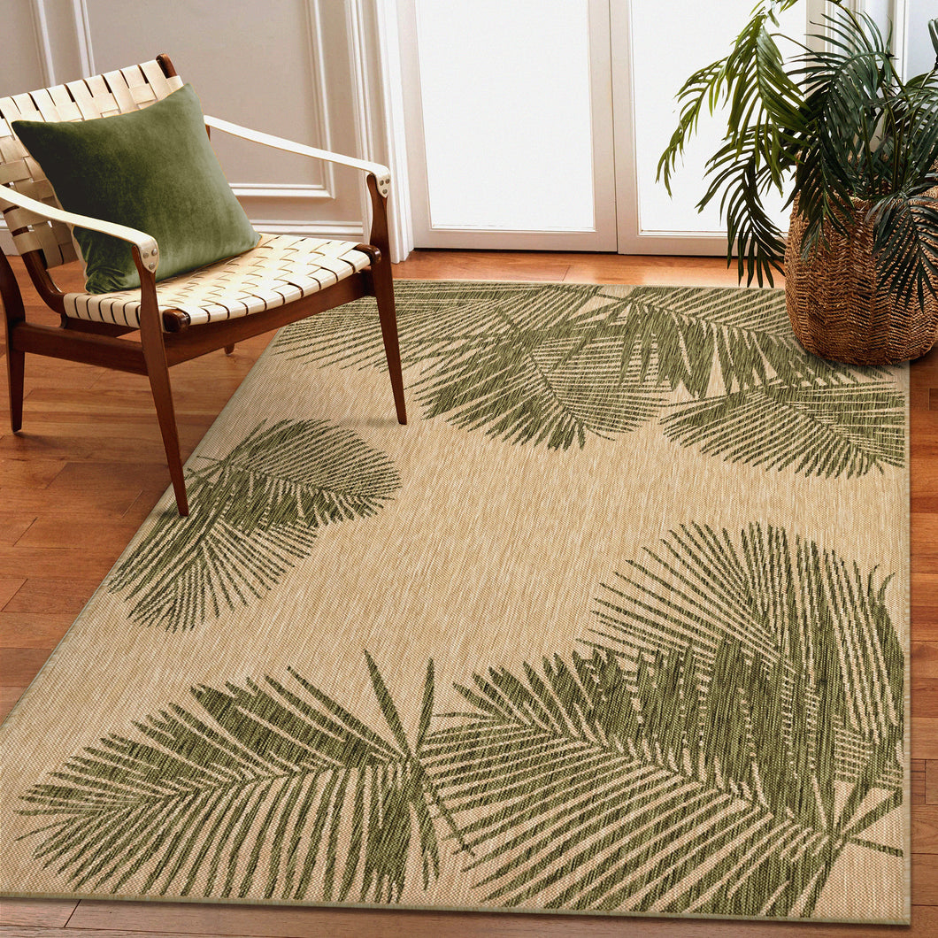 Liora Manne Carmel Palm Indoor Outdoor Area Rug Green