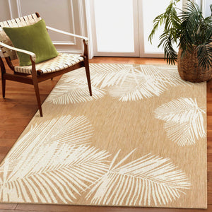 Liora Manne Carmel Palm Indoor Outdoor Area Rug Sand