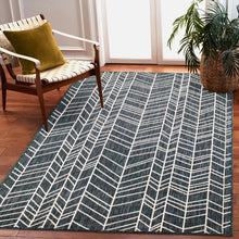 Load image into Gallery viewer, Liora Manne Carmel Chevron Indoor Outdoor Area Rug Navy