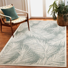 Load image into Gallery viewer, Liora Manne Carmel Fronds Indoor Outdoor Area Rug Aqua