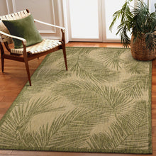 Load image into Gallery viewer, Liora Manne Carmel Fronds Indoor Outdoor Area Rug Green