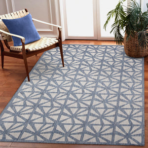 Liora Manne Carmel Tonga Tile Indoor Outdoor Area Rug Navy