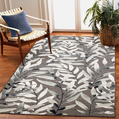 Liora Manne Canyon Vines Indoor Outdoor Area Rug Charcoal