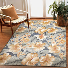 Load image into Gallery viewer, Liora Manne Canyon Tropical Floral Indoor Outdoor Area Rug Navy