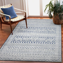 Load image into Gallery viewer, Liora Manne Canyon Tribal Stripe Indoor Outdoor Area Rug Navy