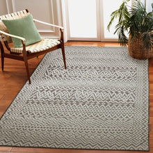 Load image into Gallery viewer, Liora Manne Canyon Tribal Stripe Indoor Outdoor Area Rug Charcoal