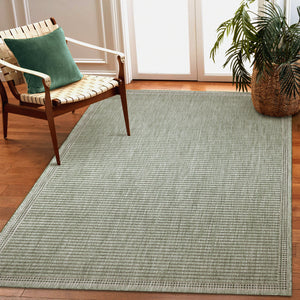 Liora Manne Malibu Simple Border Indoor Outdoor Area Rug Green