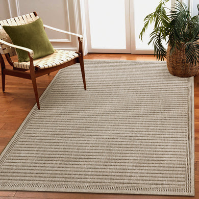 Liora Manne Malibu Simple Border Indoor Outdoor Area Rug Neutral