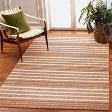 Load image into Gallery viewer, Liora Manne Malibu Faded Stripe Indoor Outdoor Area Rug Clay