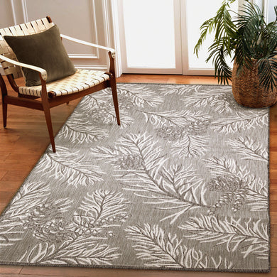 Liora Manne Malibu Pine Indoor Outdoor Area Rug Charcoal