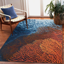 Load image into Gallery viewer, Liora Manne Marina Coral Indoor Outdoor Area Rug Ocean