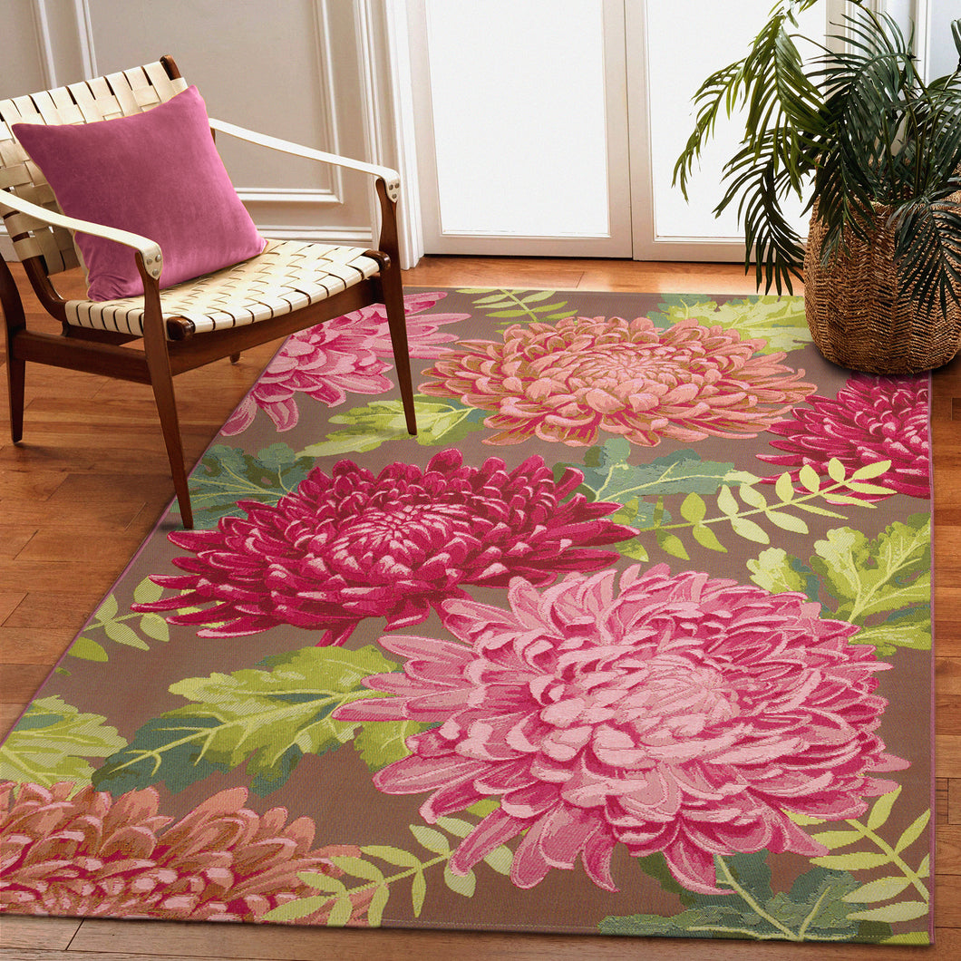 Liora Manne Marina Mum Indoor Outdoor Area Rug Fuchsia