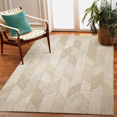 Liora Manne Orly Angles Indoor Outdoor Area Rug Natural