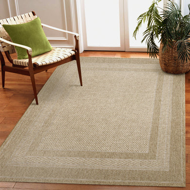 Liora Manne Orly Border Indoor Outdoor Area Rug Natural