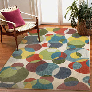 Liora Manne Patio Bubbles Indoor Outdoor Area Rug Multi