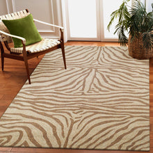 Load image into Gallery viewer, Liora Manne Ravella Zebra Indoor Outdoor Area Rug Brown