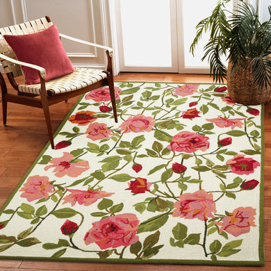 Liora Manne Ravella China Roses Indoor Outdoor Area Rug Rose