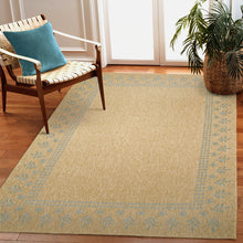 Load image into Gallery viewer, Liora Manne Sahara Block Print Border Indoor Outdoor Area Rug Aruba