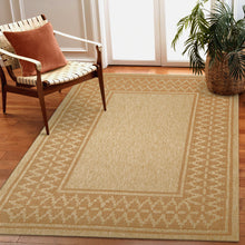 Load image into Gallery viewer, Liora Manne Sahara Diamond Border Indoor Outdoor Area Rug Terracotta