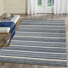 Load image into Gallery viewer, Liora Manne Aruba Faded Stripe Indoor Area Rug Denim