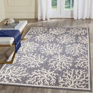 Liora Manne Cove  Coral Indoor Outdoor Area Rug Blue