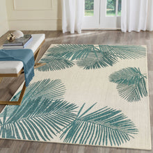 Load image into Gallery viewer, Liora Manne Carmel Palm Indoor Outdoor Area Rug Aqua