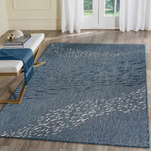 Load image into Gallery viewer, Liora Manne Carmel School Of Fish Indoor Outdoor Area Rug Navy