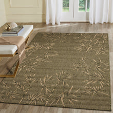 Load image into Gallery viewer, Liora Manne Carmel Bamboo Border Indoor Outdoor Area Rug Green