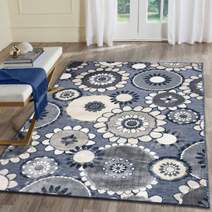 Liora Manne Canyon Disco Indoor Outdoor Area Rug Navy