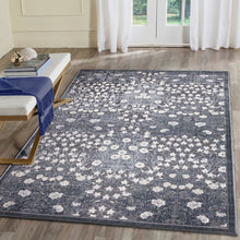 Load image into Gallery viewer, Liora Manne Canyon Flower Patch Indoor Outdoor Area Rug Carbon