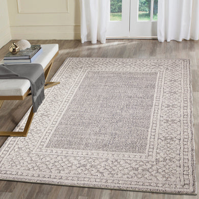 Liora Manne Dunes Border Indoor Outdoor Area Rug Silver