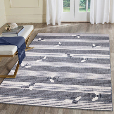 Liora Manne Malibu Sweet Bees Indoor Outdoor Area Rug Navy