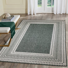 Load image into Gallery viewer, Liora Manne Malibu Etched Border Indoor Outdoor Area Rug Green