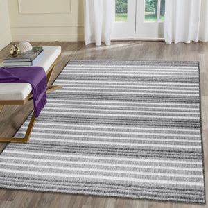 Liora Manne Malibu Faded Stripe Indoor Outdoor Area Rug Charcoal