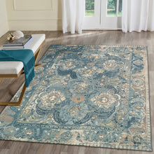 Load image into Gallery viewer, Liora Manne Marina Kashan Indoor Outdoor Area Rug Blue