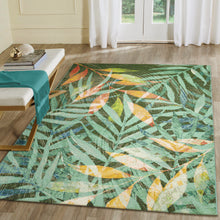 Load image into Gallery viewer, Liora Manne Marina Leaves Indoor Outdoor Area Rug Blue