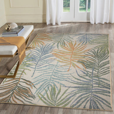 Liora Manne Patio La Palma Indoor Outdoor Area Rug Cream